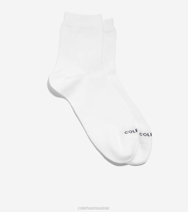 Cole Haan 2 paires de chaussettes courtes unies femmes PJ6N514 blanc accessoires