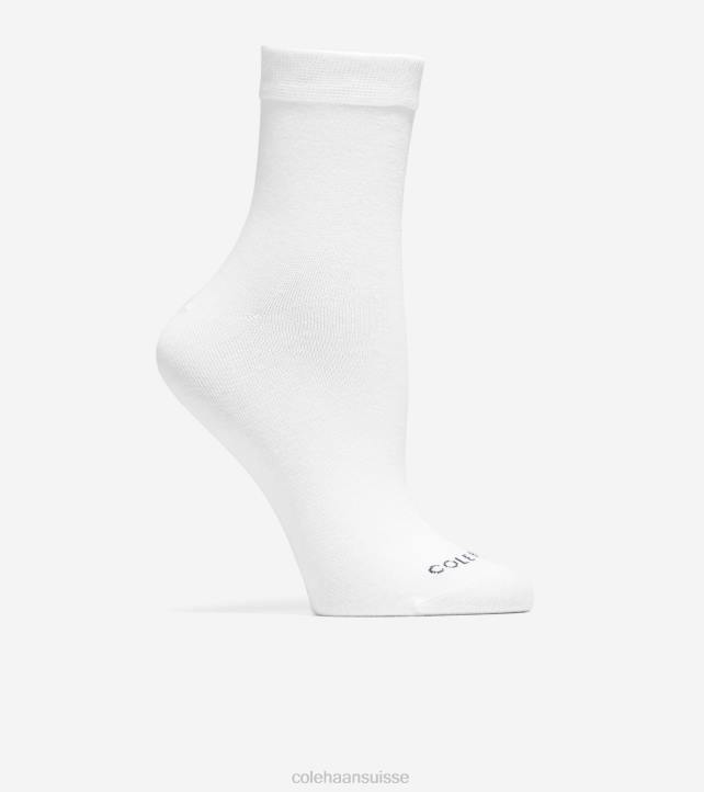 Cole Haan 2 paires de chaussettes courtes unies femmes PJ6N514 blanc accessoires