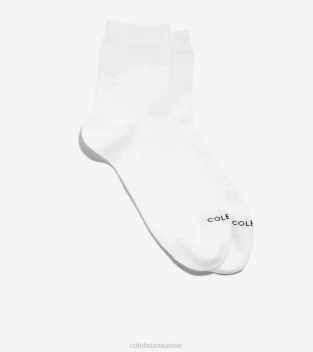 Cole Haan 2 paires de chaussettes courtes unies femmes PJ6N514 blanc accessoires