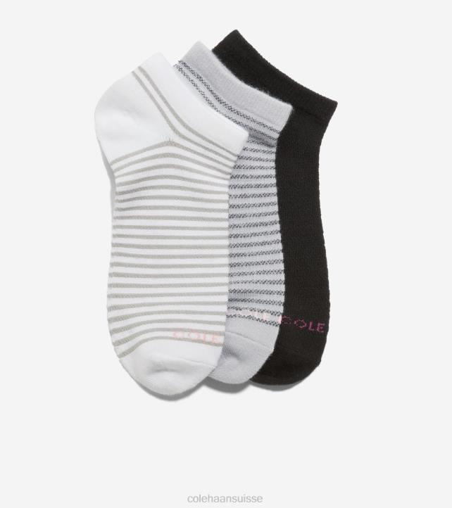 Cole Haan Lot de 3 paires de chaussettes basses douces femmes PJ6N521 blanc accessoires
