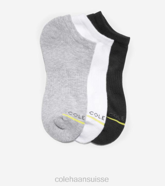 Cole Haan Zerogrand 3 paires de sous-chaussettes femmes PJ6N515 noir-blanc-gris accessoires