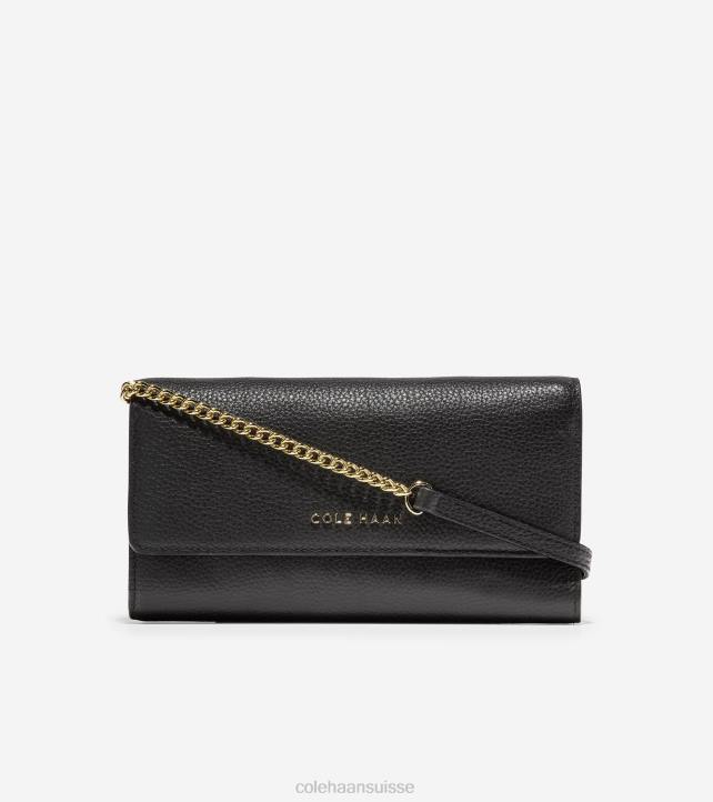 Cole Haan portefeuille sur une chaîne femmes PJ6N494 noir accessoires