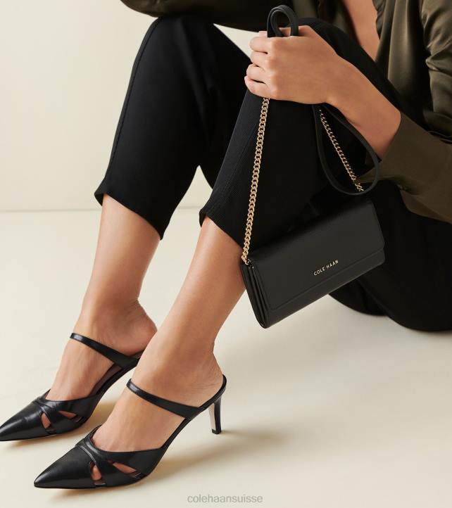Cole Haan portefeuille sur une chaîne femmes PJ6N494 noir accessoires