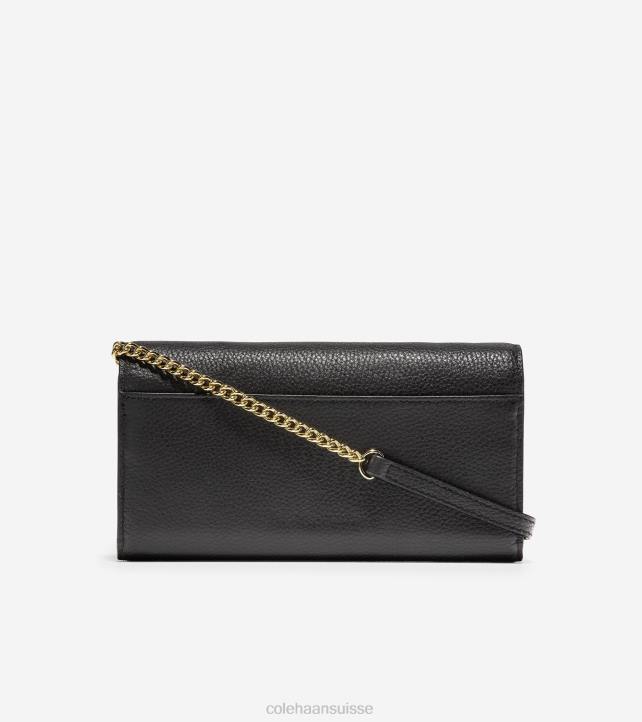 Cole Haan portefeuille sur une chaîne femmes PJ6N494 noir accessoires