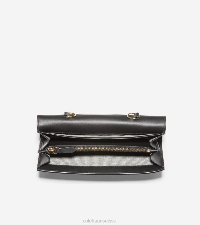 Cole Haan portefeuille sur une chaîne femmes PJ6N494 noir accessoires