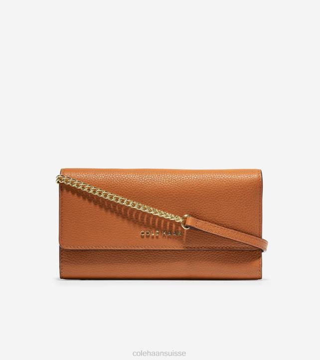 Cole Haan portefeuille sur une chaîne femmes PJ6N495 bronzage britannique accessoires