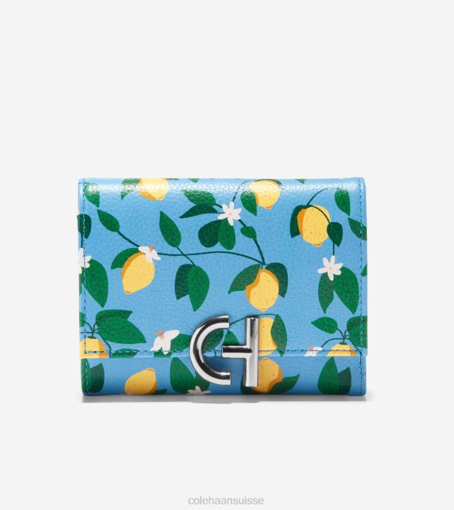 Cole Haan portefeuille à trois volets en bois femmes PJ6N488 citron accessoires