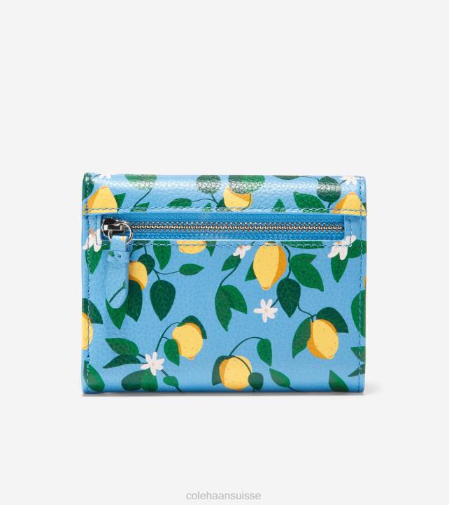 Cole Haan portefeuille à trois volets en bois femmes PJ6N488 citron accessoires