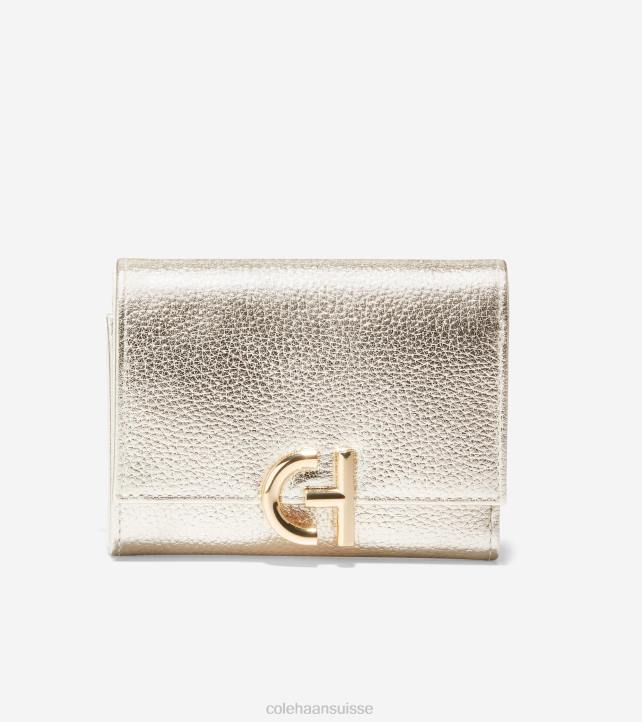 Cole Haan portefeuille à trois volets en bois femmes PJ6N489 or accessoires