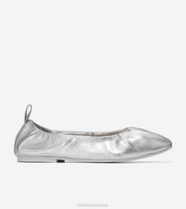 Cole Haan ballet doux york femmes PJ6N97 argent métallique chaussure