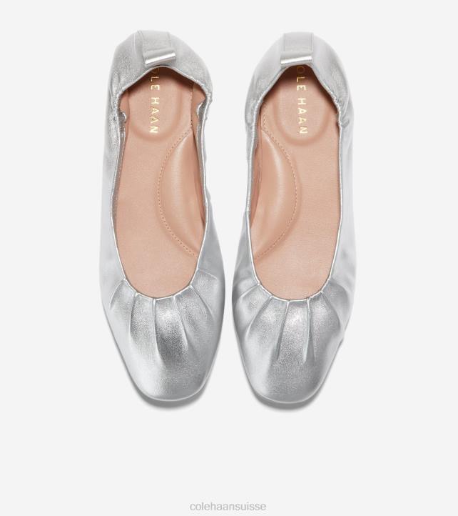 Cole Haan ballet doux york femmes PJ6N97 argent métallique chaussure