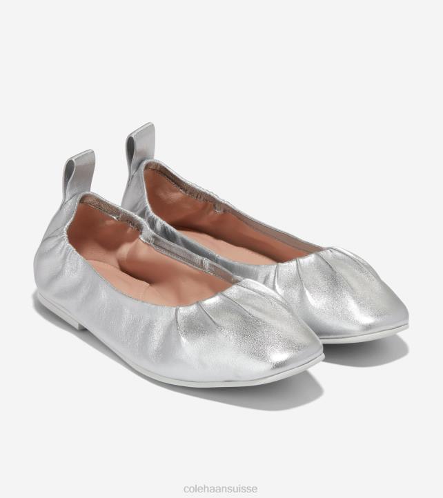 Cole Haan ballet doux york femmes PJ6N97 argent métallique chaussure