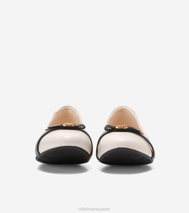 Cole Haan ballet à l'arc tova femmes PJ6N130 ivoire-noir chaussure