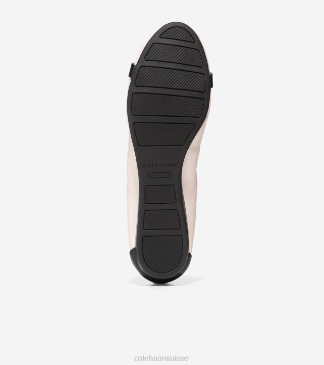 Cole Haan ballet à l'arc tova femmes PJ6N130 ivoire-noir chaussure