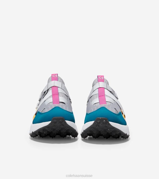 Cole Haan Chaussure de course à sangle de moine 5.zerogrand femmes PJ6N248 grésil-bleu marocain-rose violet-blanc chaussure