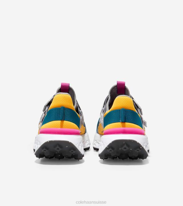 Cole Haan Chaussure de course à sangle de moine 5.zerogrand femmes PJ6N248 grésil-bleu marocain-rose violet-blanc chaussure