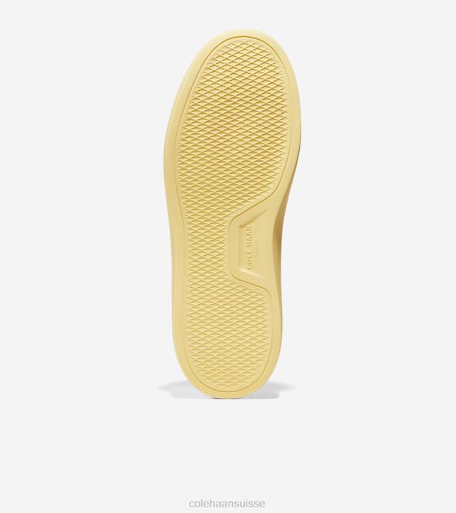 Cole Haan baskets à bout en T en toile rallye grandpro femmes PJ6N39 optique blanc-citron chaussure