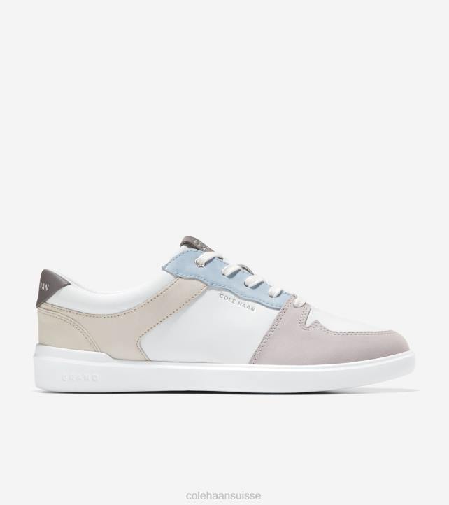 Cole Haan baskets de tennis grand crosscourt femmes PJ6N206 blanc optique-bouleau argenté-bleu-violet chaussure