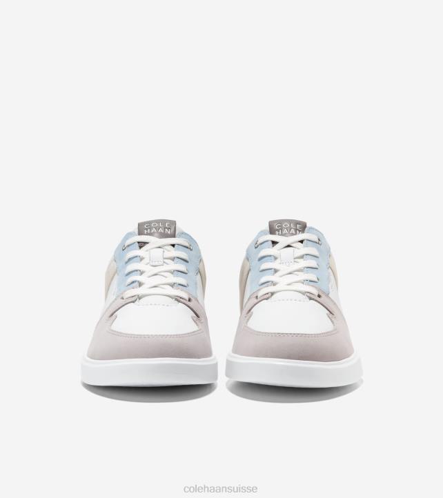Cole Haan baskets de tennis grand crosscourt femmes PJ6N206 blanc optique-bouleau argenté-bleu-violet chaussure
