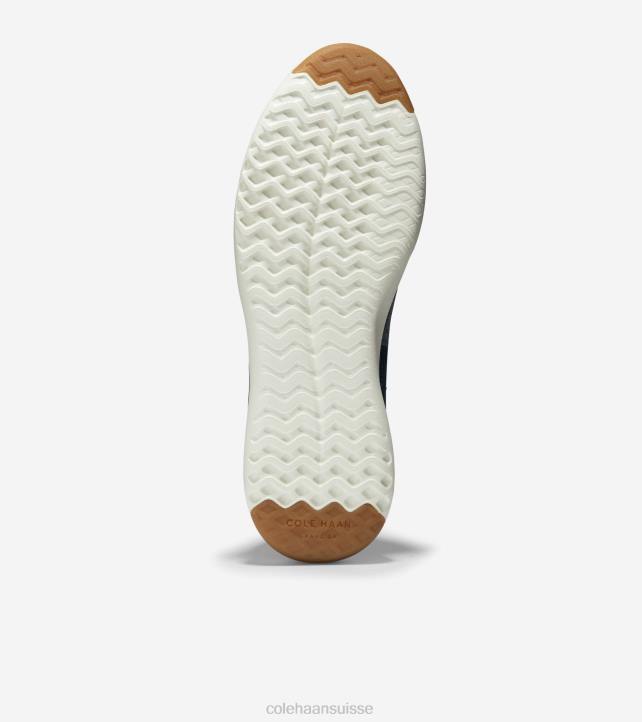 Cole Haan baskets de tennis grandpro femmes PJ6N148 textile imprimé indigo-cuir mesquite-ivoire chaussure