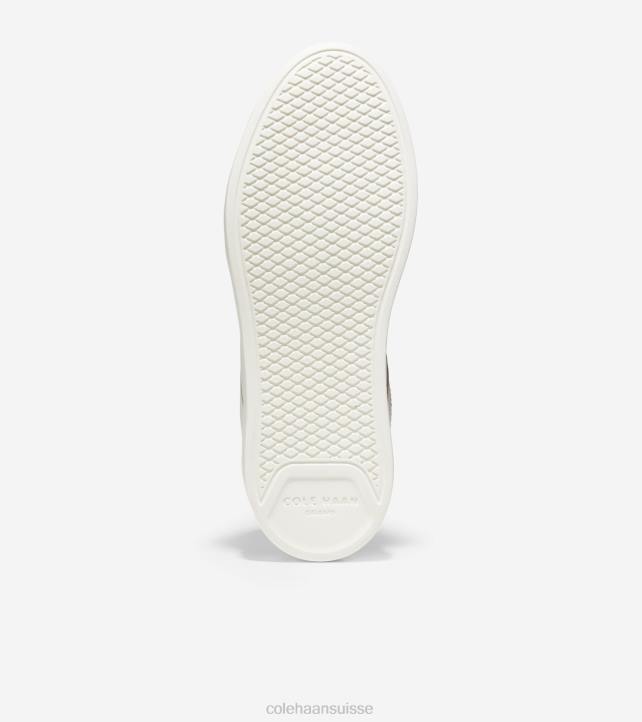 Cole Haan baskets de tennis modernes grand crosscourt femmes PJ6N204 blanc optique-or doux métallisé chaussure