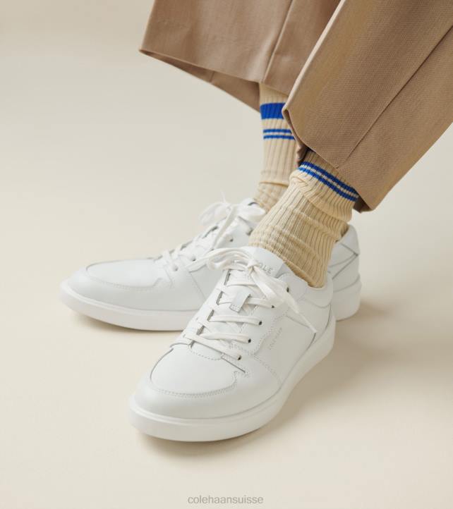 Cole Haan baskets de tennis modernes grand crosscourt femmes PJ6N208 blanc-argento chaussure