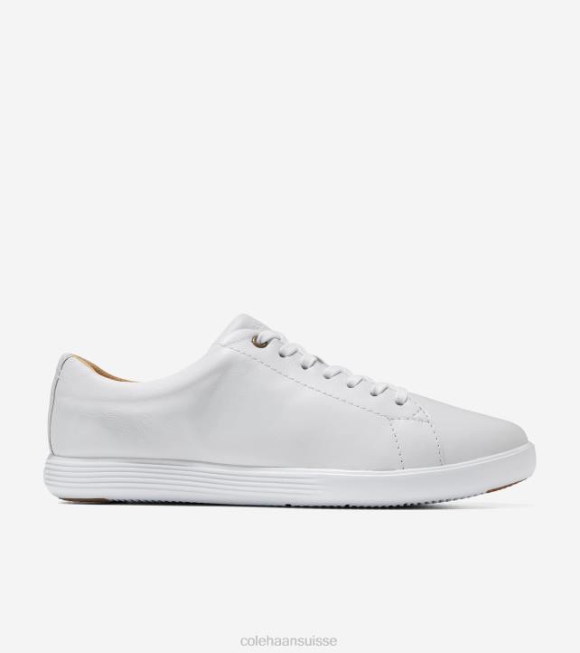 Cole Haan baskets grand crosscourt femmes PJ6N89 cuir blanc optique chaussure