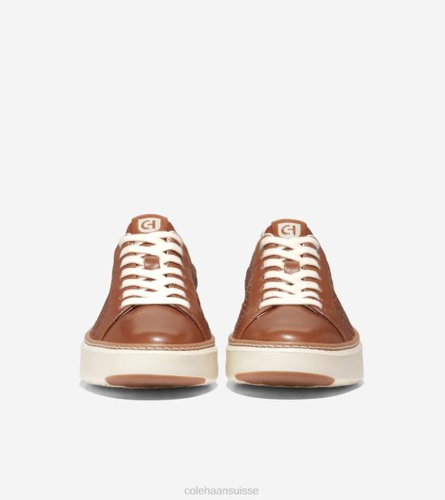 Cole Haan baskets grandpro topspin femmes PJ6N25 tissé pecan-optique blanc chaussure