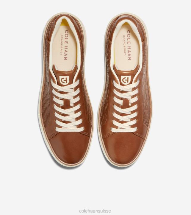 Cole Haan baskets grandpro topspin femmes PJ6N25 tissé pecan-optique blanc chaussure