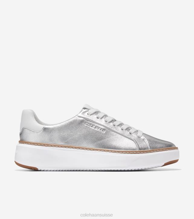 Cole Haan baskets grandpro topspin femmes PJ6N26 argent talca-optique blanc chaussure
