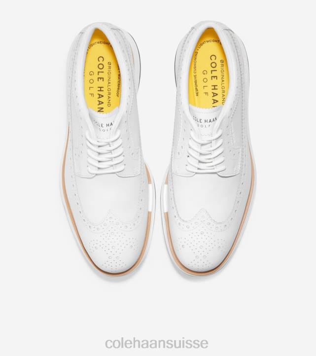 Cole Haan chaussure de golf originalegrand tour femmes PJ6N200 blanc optique-naturel chaussure