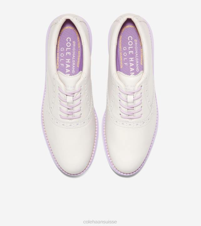 Cole Haan chaussure de golf originalgrand shortwing femmes PJ6N211 pétale de bouleau argenté-lavande-orchidée chaussure