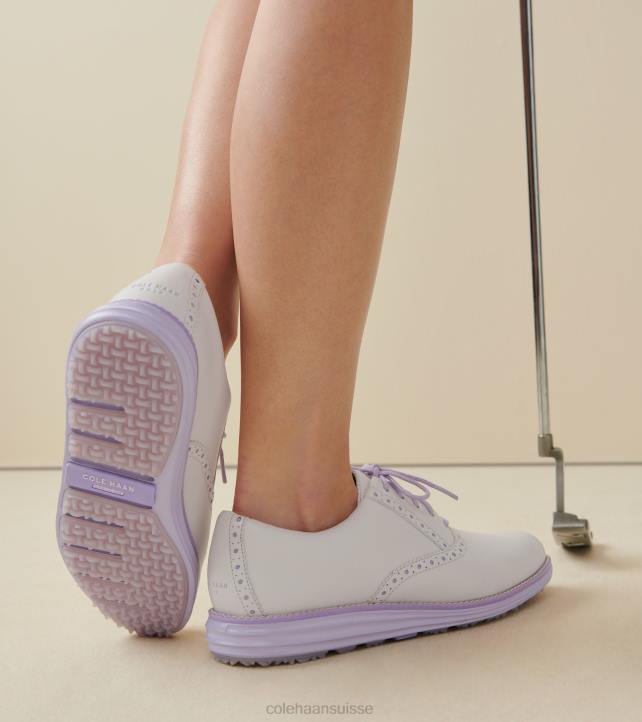 Cole Haan chaussure de golf originalgrand shortwing femmes PJ6N211 pétale de bouleau argenté-lavande-orchidée chaussure