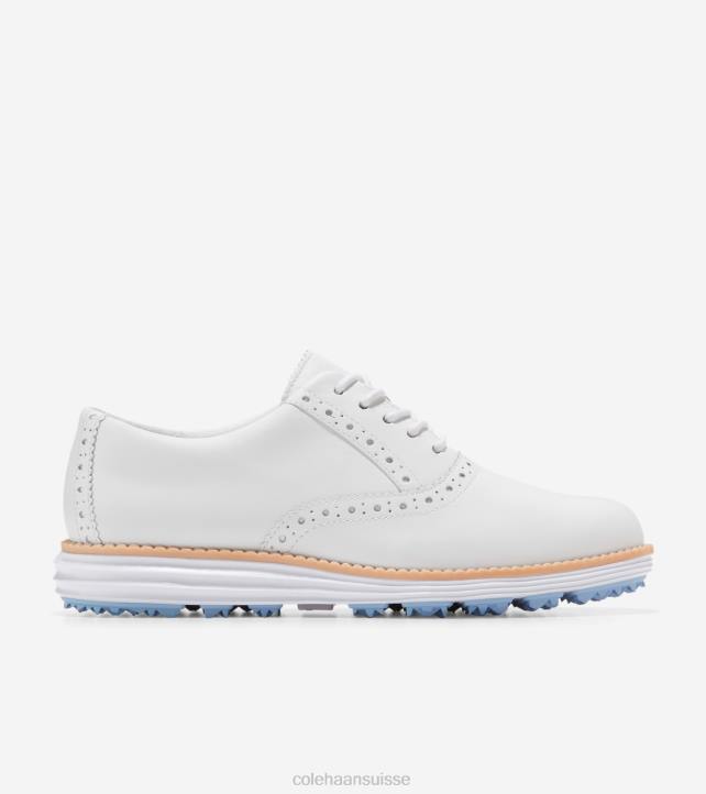 Cole Haan chaussure de golf originalgrand shortwing femmes PJ6N212 optique blanc-bleu-cloche chaussure