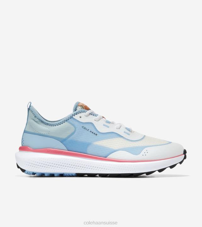 Cole Haan chaussure de golf zerogrand fairway femmes PJ6N121 optique blanc-bleu cloche-soleil embrassé corail chaussure