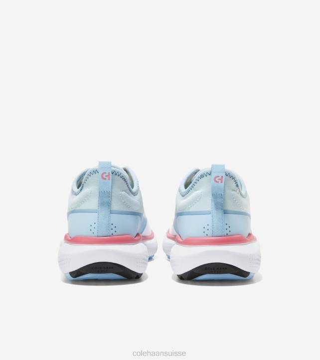 Cole Haan chaussure de golf zerogrand fairway femmes PJ6N121 optique blanc-bleu cloche-soleil embrassé corail chaussure