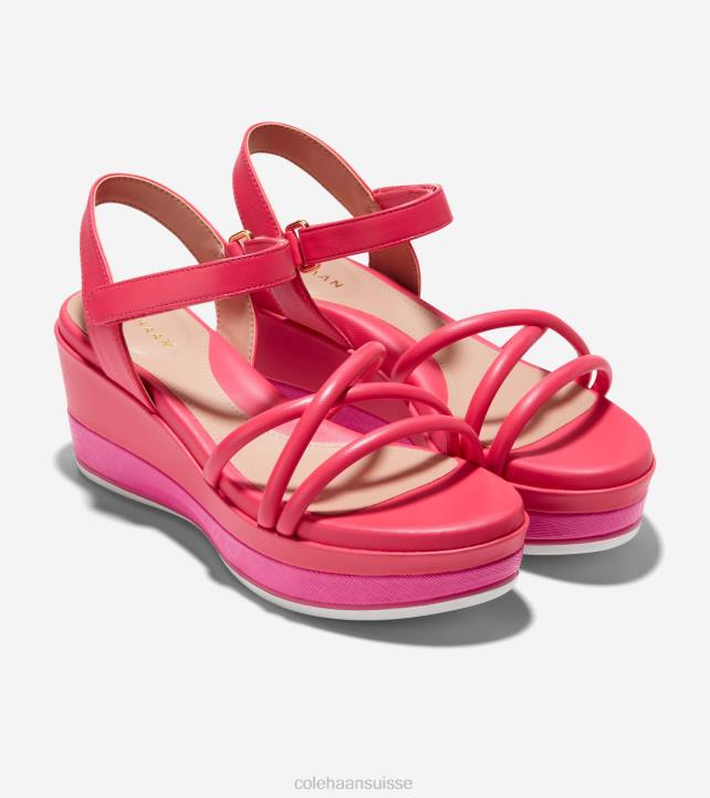 Cole Haan Grand Ambition Addison Flatform Wedge femmes PJ6N114 géranium chaussure