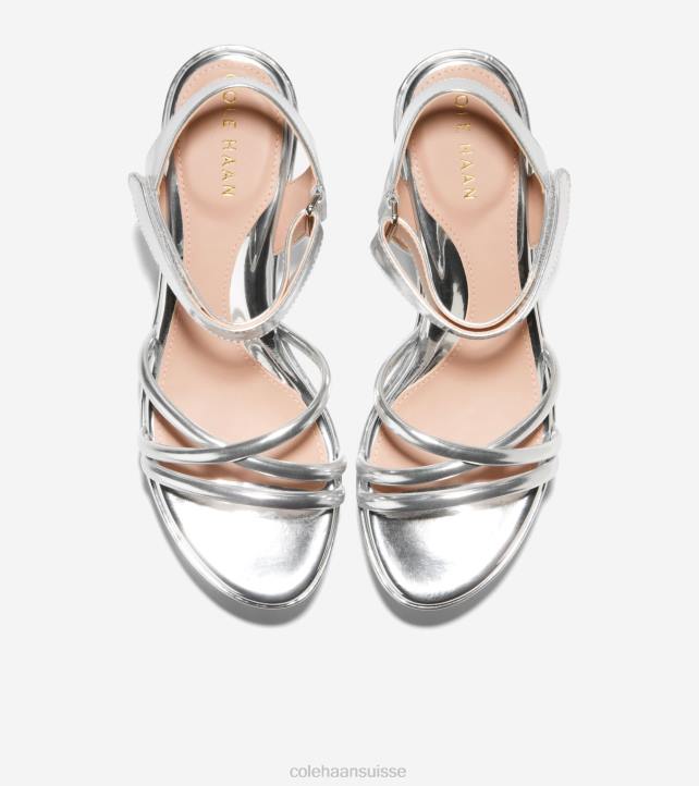 Cole Haan Grand Ambition Addison Flatform Wedge femmes PJ6N116 specchio d'argent chaussure