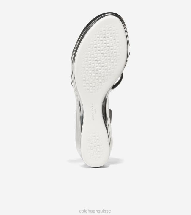 Cole Haan Grand Ambition Addison Flatform Wedge femmes PJ6N116 specchio d'argent chaussure