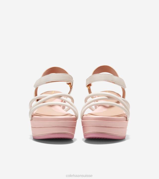 Cole Haan Grand Ambition Addison Flatform Wedge femmes PJ6N117 fumée rose ivoire chaussure