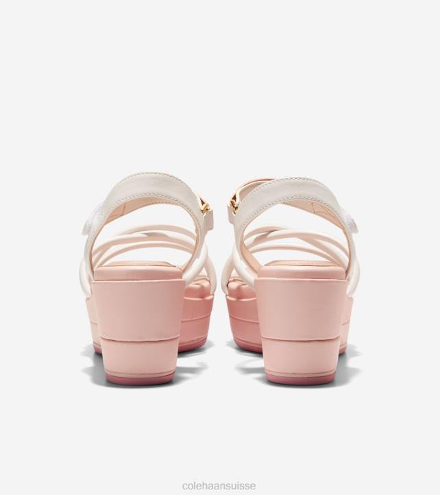 Cole Haan Grand Ambition Addison Flatform Wedge femmes PJ6N117 fumée rose ivoire chaussure