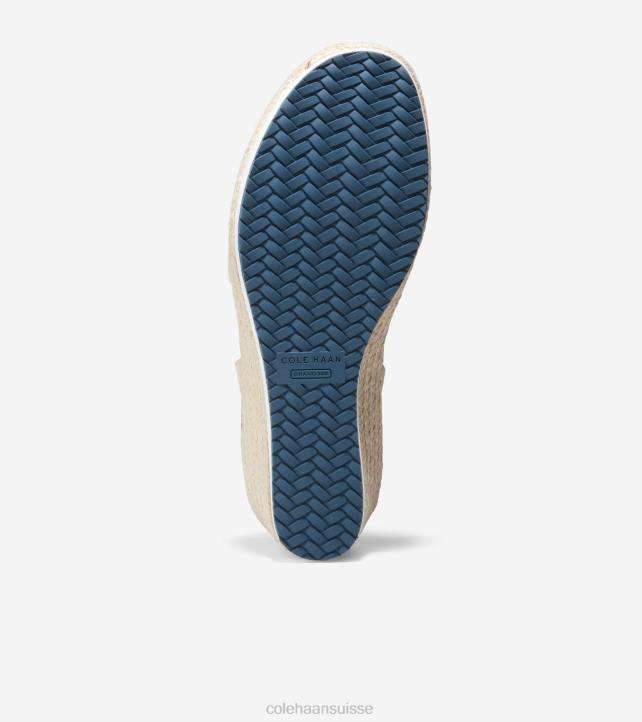Cole Haan sandale compensée espadrille cloudfeel femmes PJ6N29 suède sésame chaussure