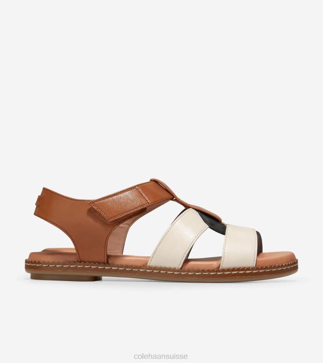 Cole Haan sandale de pêcheur toute la journée cloudfeel femmes PJ6N161 pécan-noir-ivoire chaussure