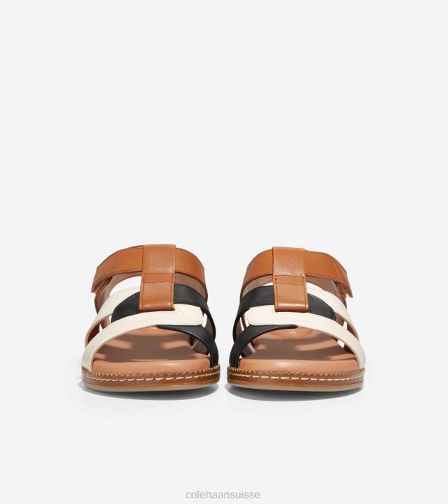 Cole Haan sandale de pêcheur toute la journée cloudfeel femmes PJ6N161 pécan-noir-ivoire chaussure