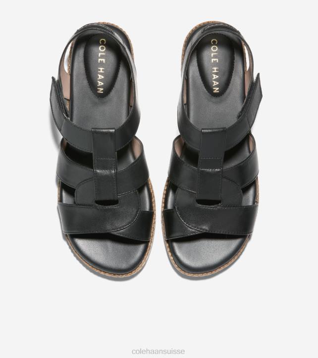 Cole Haan sandale de pêcheur toute la journée cloudfeel femmes PJ6N163 noir chaussure