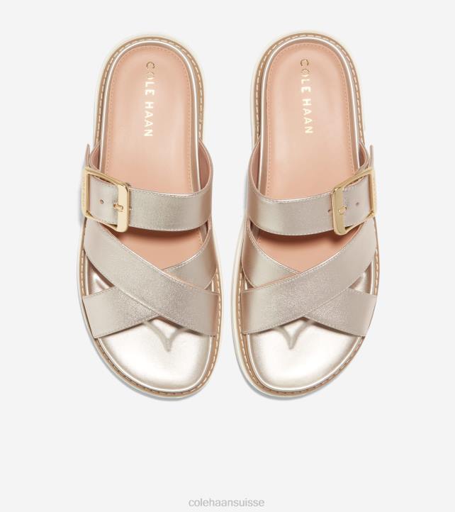 Cole Haan sandale à glissière fraya femmes PJ6N3 or doux chaussure