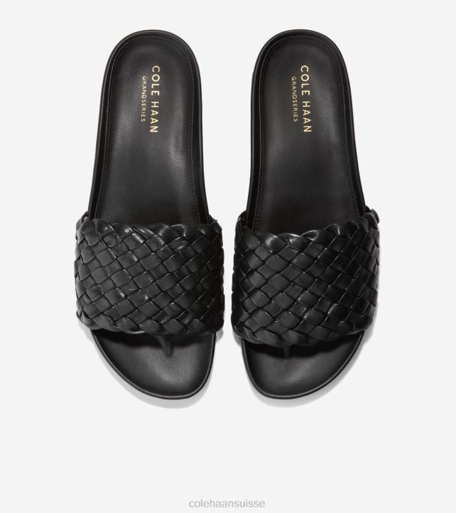 Cole Haan sandale mojave femmes PJ6N50 Cuir noir chaussure