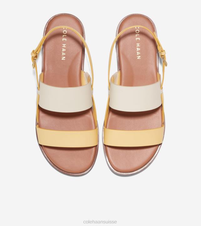 Cole Haan sandale plate flynn femmes PJ6N82 brume dorée-ivoire chaussure