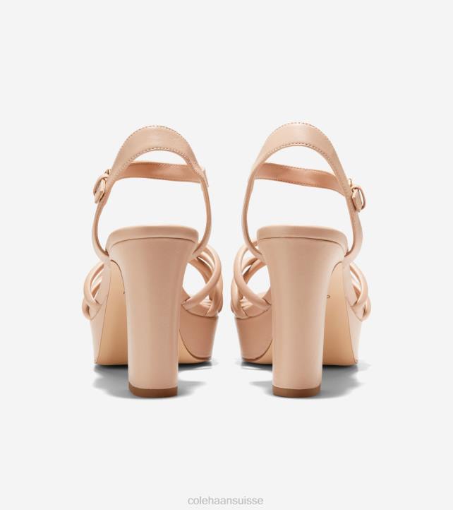 Cole Haan sandale plateforme grove 95mm femmes PJ6N159 cuir nude chaussure