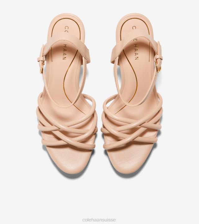 Cole Haan sandale plateforme grove 95mm femmes PJ6N159 cuir nude chaussure